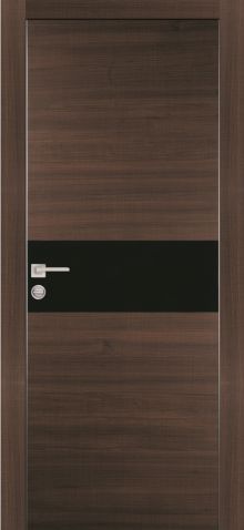 РХ-3 "Crome" PP, вязь эминем 700*2000 ст.черный лакобель /врезка под петли и замок AGB, 2отв.