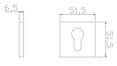 Накладка на ключевой цилиндр ADDEN BAU SC SQ-001 NICKEL (цвет НИКЕЛЬ)