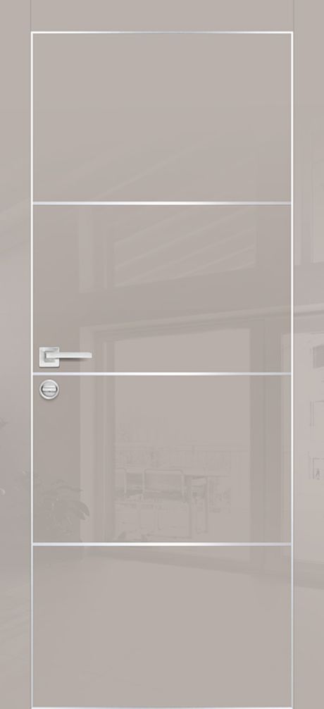 HGX-2 PET латте глянец, 600*1900 молдинг /врезка под петли и замок AGB/