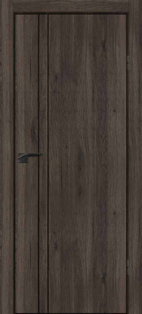 P-20 NEW nanotex, дуб темный 800*2000, черный молдинг/ABS черная кромка с 4-х ст.