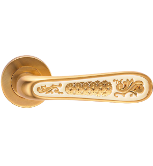 Ручка ALIVIO S.GOLD (на круглой розетке эмаль / матовое золото)