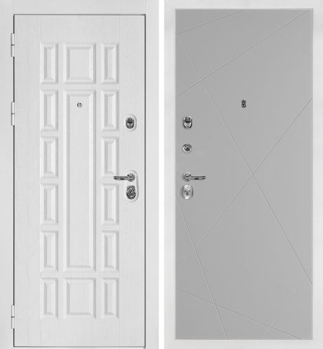 ДМ Квадро-124 белая шагрень, Kale 252R/Border (Белый дуб факт. ФЛ-124 /PR-103 Агат) 980 ПР