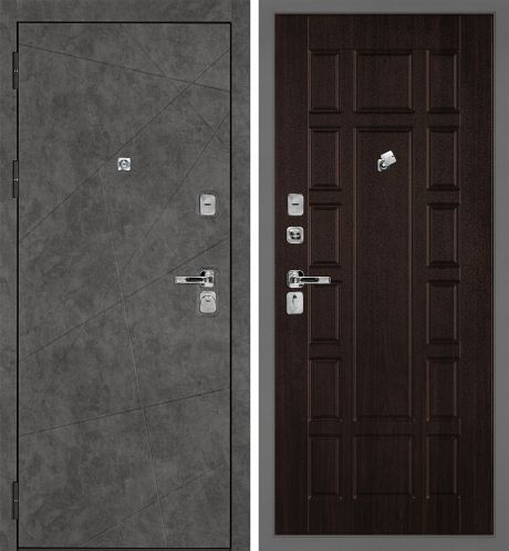 ДМ Урбан-127 муар серый, Kale 252R/Border (Бетон темный ФЛ-127/PR-124 Дуб мореный ) 980 Л