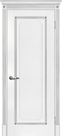 Флоренция-1 PP белый, патина серебро ДГ 700*2000