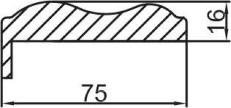Наличник фигурный МДФ nanotex, ваниль 75*16*2150, телескоп