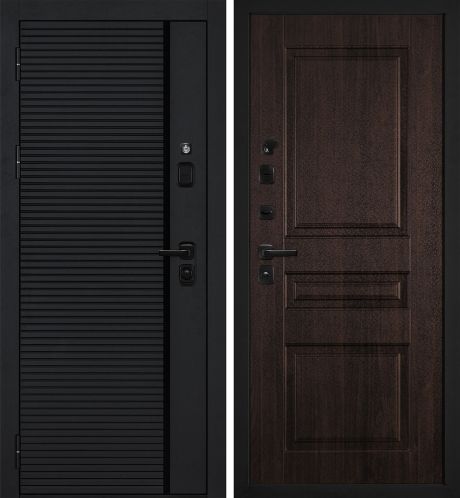 ДМ Галактика-173 муар черный, Kale 252R/Border (Черный мяг.шагрень PR-173 /PR-150 Дуб мореный) 980 Л