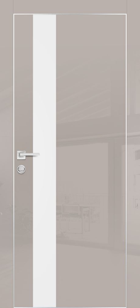 HGX-10 PET латте глянец, 550*1900 стекло белый мателак /врезка под петли и замок AGB/