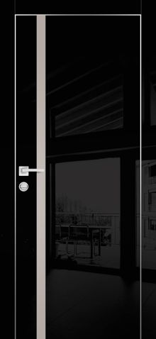 HGX-8 PET черный глянец, 550*1900 стекло латте мателак /врезка под петли и замок AGB/