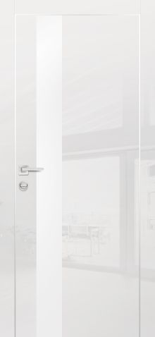 HGX-10 PET белый глянец, 700*2000 стекло белый мателак /врезка под петли и замок AGB/