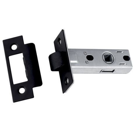 Защелка межкомнатная пластиковая BUSSARE (кв.планка) L6-45 PLAST BLACK /Черная/