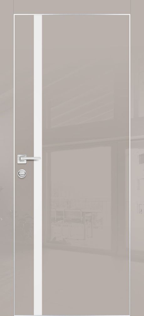 HGX-8 PET латте глянец, 550*1900 стекло белый мателак /врезка под петли и замок AGB/