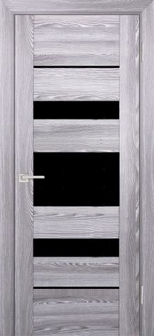 PSK-5 nanotex, ривьера грей 600*1900 стекло Черный лакобель