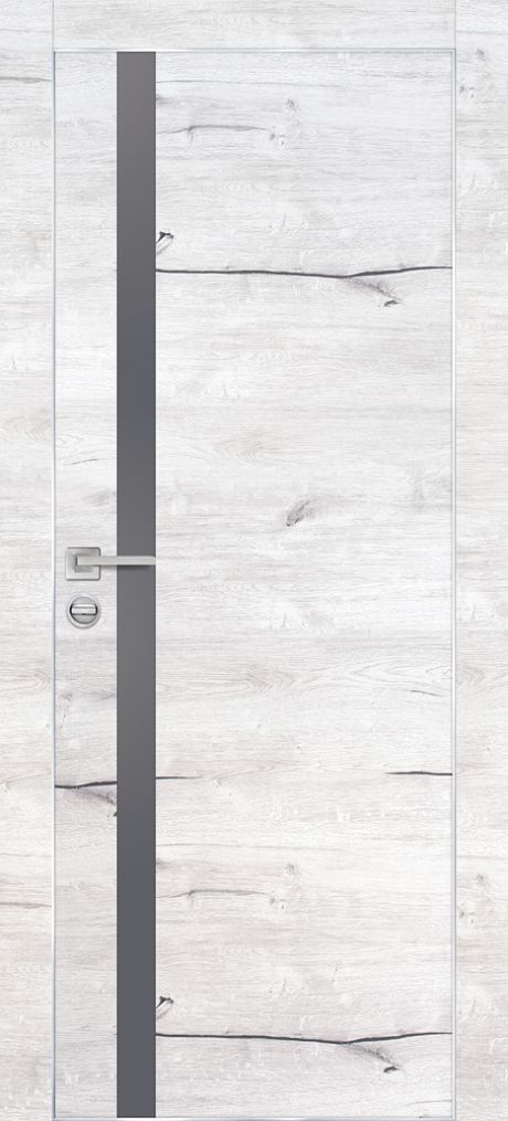 PX-8 PP дуб арктик, 550*1900 серый мателак /врезка под петли и замок AGB/ Al-кромка с 4-х ст