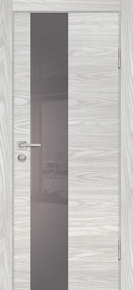 P-6 NEW PP дуб скай бежевый, 900*2000 стекло серый лакобель