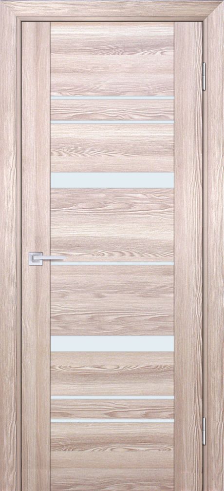 PSK-2 nanotex, ривьера крен-экрю 700*2000 стекло Белый лакобель