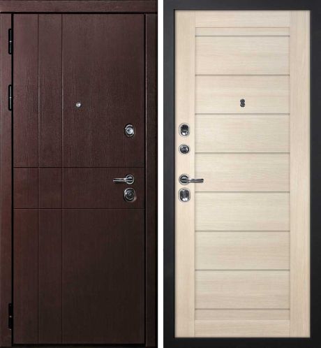 ДМ С-2 шагрень черн, замки Гардиан (ФП-1 орех премиум/ ТЕХНО-708 nanotex капучино) 960 ПР