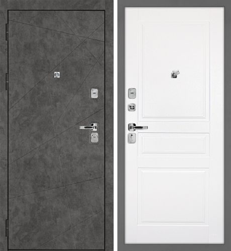 ДМ Урбан-127 муар серый Kale 252R/Border(Бетон темный ФЛ-127/Smalta-01 Ral9003 Белый )980 Л