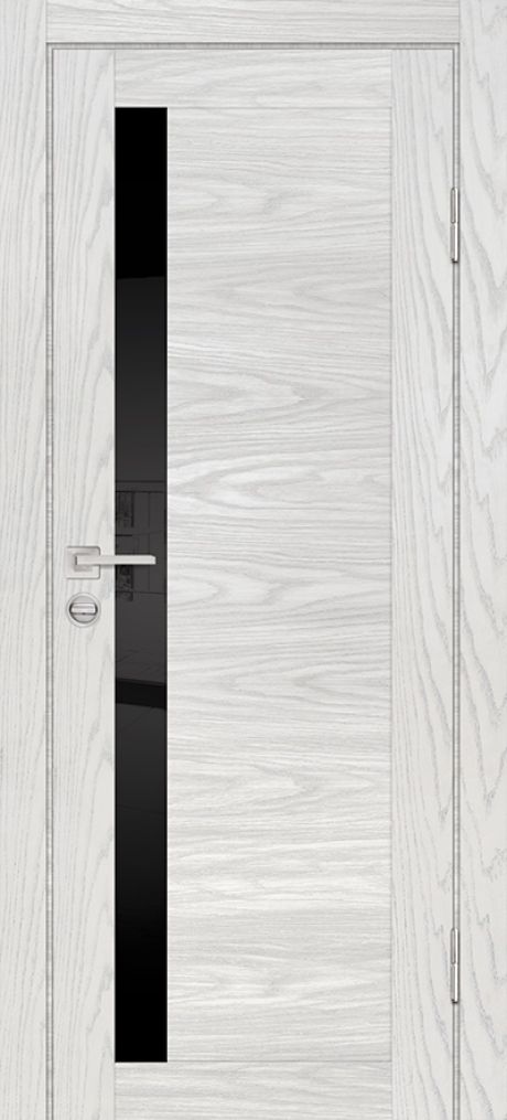 PSM-11 PP дуб скай бежевый, 800*2000 стекло черый лакобель