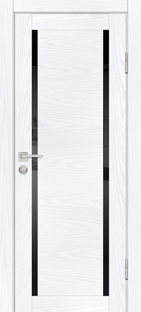 PSM-9 PP дуб скай белый, 700*2000 стекло черый лакобель