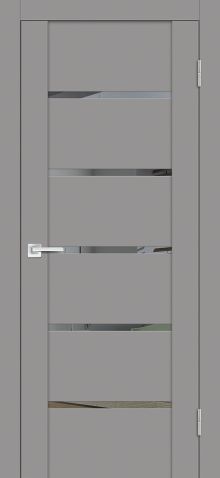 PST-7 soft-touch, серый бархат 800*2000 стекло зеркало тонированное