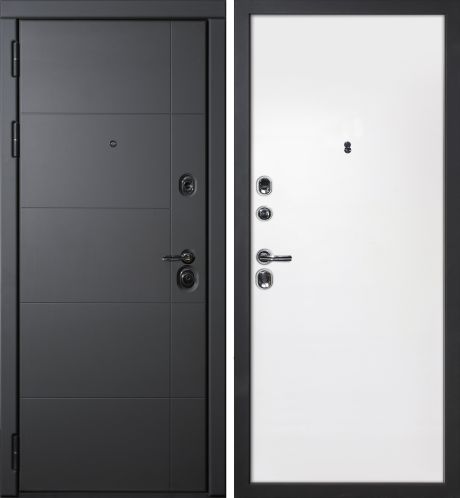 ДМ Э-1 серый муар, Mottura/Kale (ФП-10 серый софт/ гладкая PP белый) 860 ПР