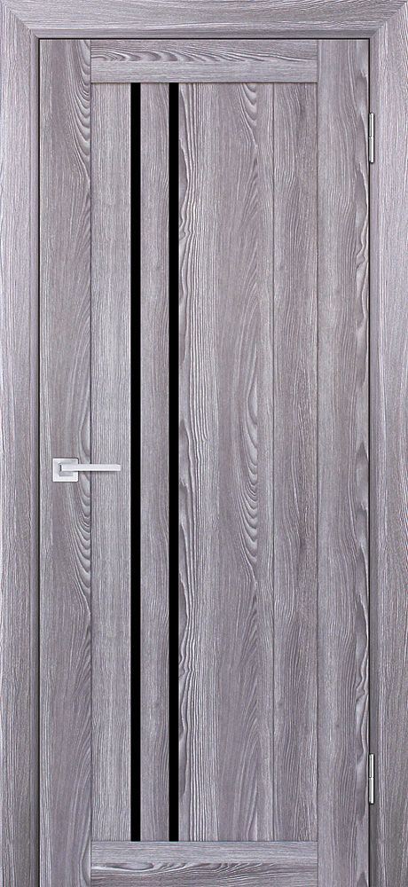 PSK-10 nanotex, ривьера грей ДП2000х700 стекло черный лакобель