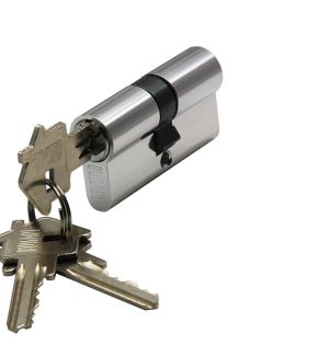 Ключевой цилиндр BUSSARE CYL 3-50 CHROME (ключ-ключ, 3 ключа, хром блестящий)