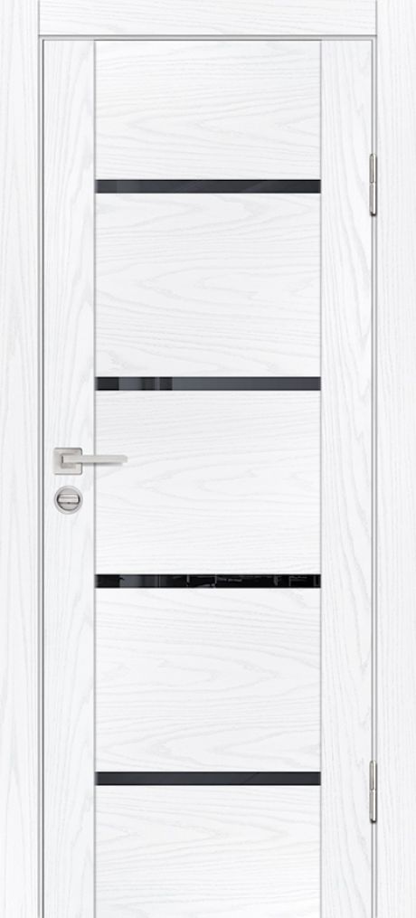 PSM-7 PP дуб скай белый, 900*2000 стекло черый лакобель