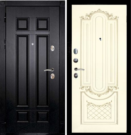 ДМ Гера-2 шагр.черн.замки Kale (Венге ФЛ-2507/Smalta-13 эмаль Ral1013 Cлоновая кость пат.зол) 860 Л 