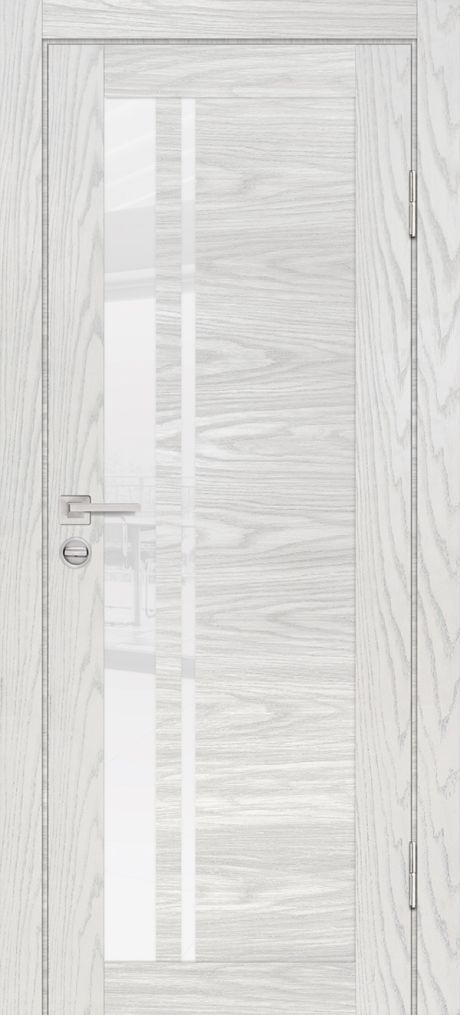 PSM-8 PP дуб скай бежевый, 700*2000 стекло белоснежный лакобель