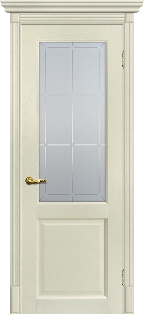 Тоскана-1 nanotex ваниль ДО2000х900 стекло с художественным рисунком "Решетка"