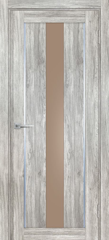 PSL- 2  nanotex, сан-ремо серый 600*1900 стекло сатинат бронза