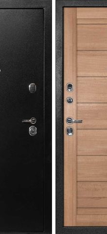 ДМ С-1 титан, замки Гардиан (металл гладкий/ ТЕХНО 708 nanotex миндаль) 960 ПР