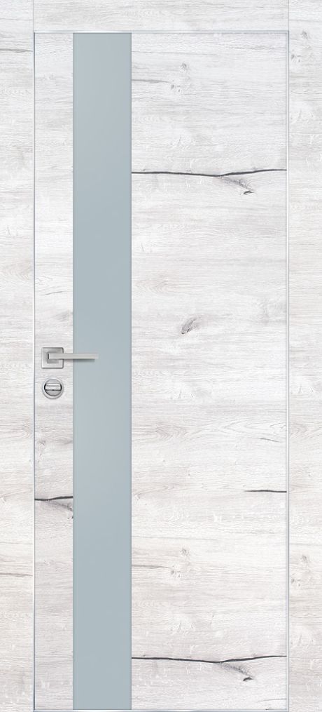 PX-10 PP дуб арктик, 600*1900 лунный мателак /врезка под петли и замок AGB/ Al-кромка с 4-х ст