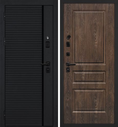 ДМ Галактика-173 муар чер,Kale/Border(Черный мяг.шагр.. PR-173/Версаль-2 шале PVC дуб корица)860Л