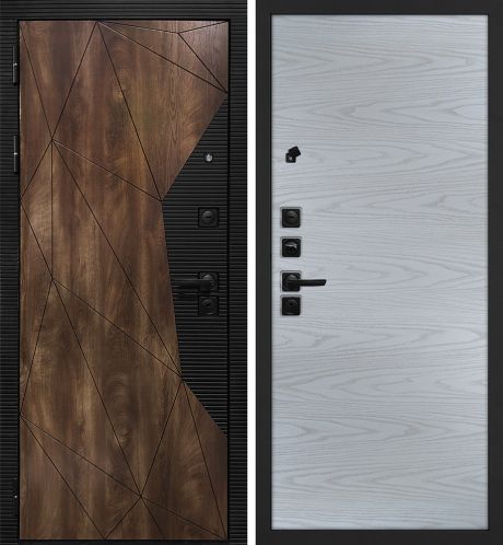 ДМ Лофт-2 шагр,черн,замкиKale(СБ101 Дуб коньяк,пат,кварц/гладкая, PP дуб скай серый) 860 Л