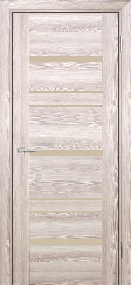 PSK-3 nanotex, ривьера крен-экрю 700*2000 стекло Кремовый лакобель