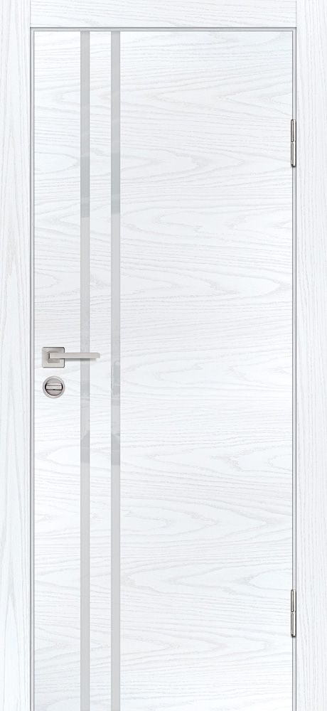 P-11 NEW PP дуб скай белый, 900*2000 стекло лунный лакобель