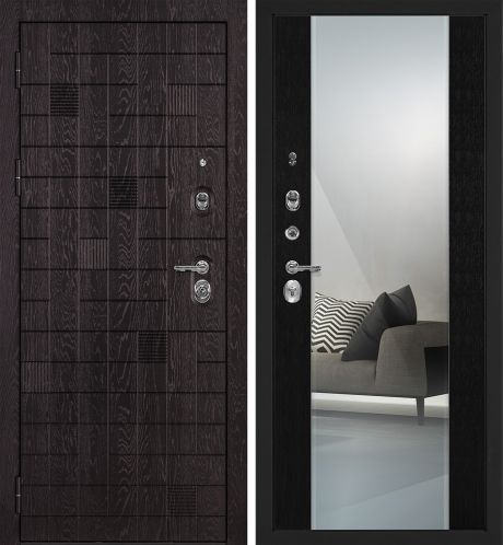 ДМ Нона-36 муар черный, Kale 442R/Kale 447L (Горький шоколад ФЛ-36 / PR- 71 Z Венге, зеркало) 980 Л