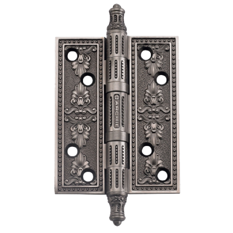 Универсальная петля врезная латунная A030-G 4272 BL.SILVER (Размер XL 127x89x4 мм, чернёное серебро)