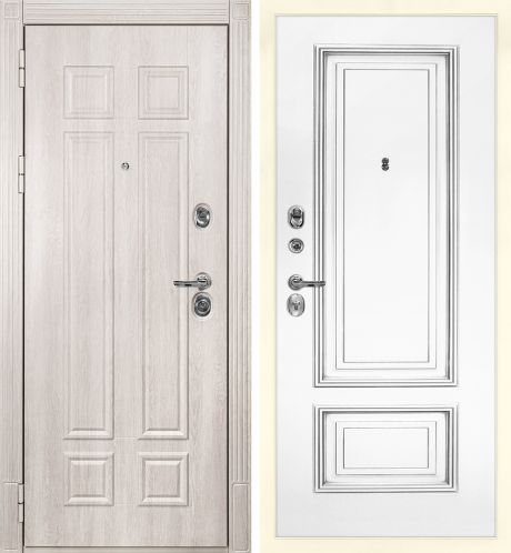 ДМ Гера-2 шагр.RAL1013замки Kale(Дуб филад.кремФЛ-2507/Smalta-08эмальRal9003Белый,пат.серебро)/960 Л
