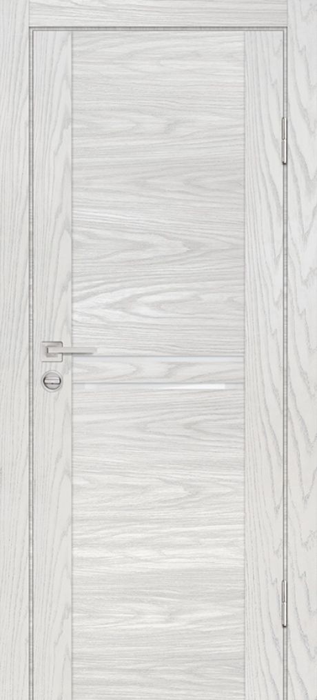 PSM-4 PP дуб скай бежевый, 700*2000 стекло белоснежный лакобель