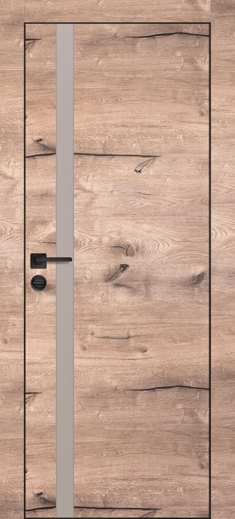 PX-8 PP дуб пацифик, 800*2000 латте мателак /врезка под петли и замок AGB/ черная кромка с 4-х ст