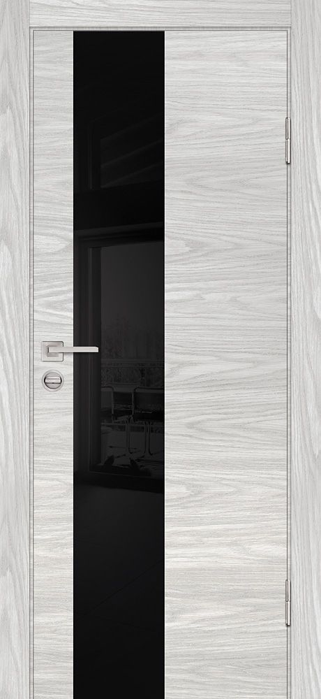 P-6 NEW PP дуб скай бежевый, 600*2000 стекло черный лакобель