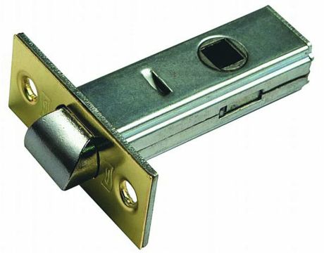 Защёлка межкомнатная BUSSARE L6-45 S.GOLD (золото блестящее, металлический язычок)