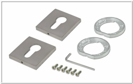Накладка на ключевой цилиндр ADDEN BAU SC SQ-001 NICKEL (цвет НИКЕЛЬ)