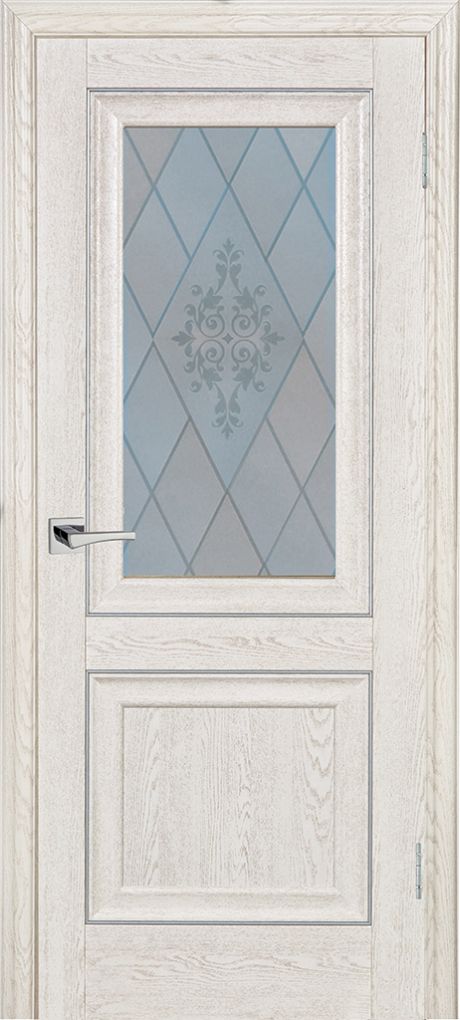 PSВ-27 "Baguette", дуб Гарвард кремовый 600*2000 Белый сатинат, художественное