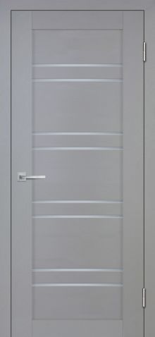 Деко-19 nanotex soft, серый тик 700*2000 стекло белый сатинат