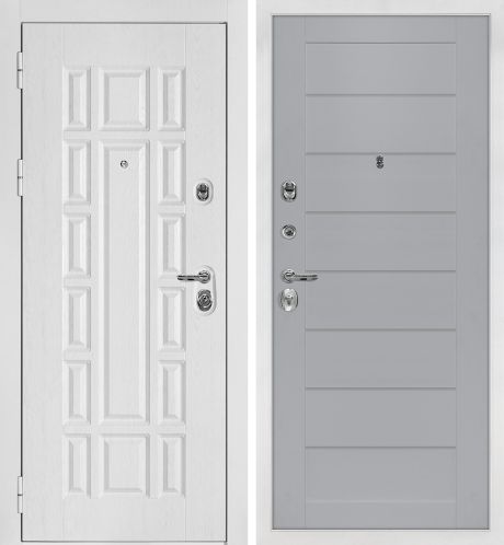 ДМ Квадро-124 бел.шагрень,Kale/Border(Белый дуб фактФЛ-124/ТЕХНО708 эмалит манхэттен гл.вст.)980ПР