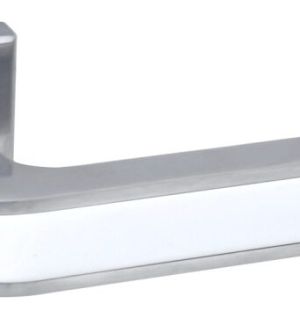 Ручка ADDEN BAU. PIEZA Q360 WHITE / CHROME (цвет МАТОВЫЙ ХРОМ / БЕЛАЯ ВСТАВКА)